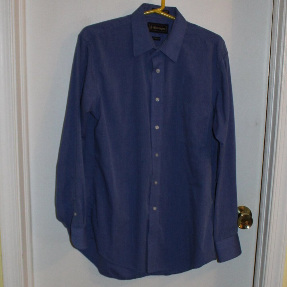 Men's Barrington Long Sleeve Dress Shirt - Blue Size 16